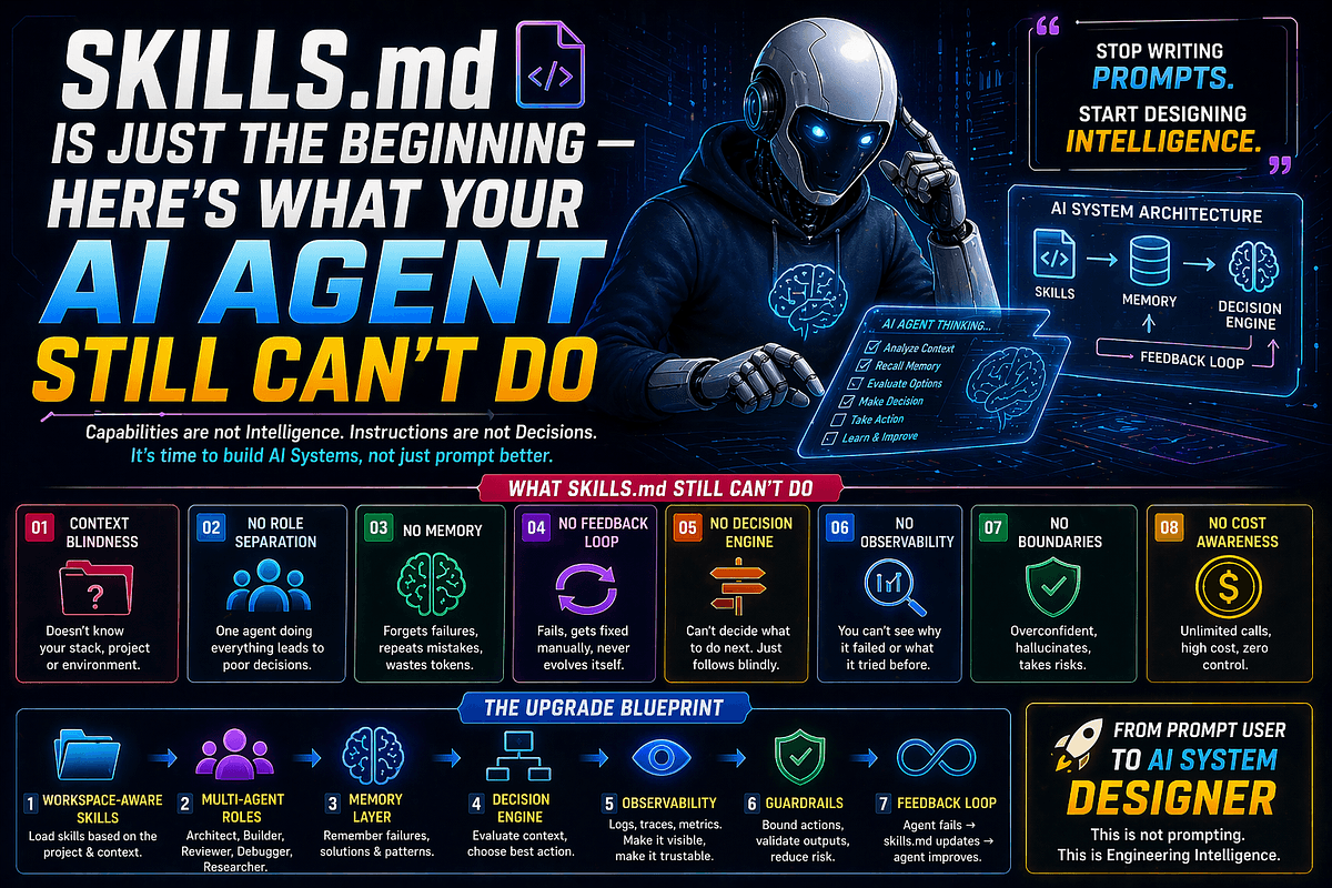 Skills.md Is Just the Beginning: What Your AI Agent Still Can't Do (Deep Tech Guide)
